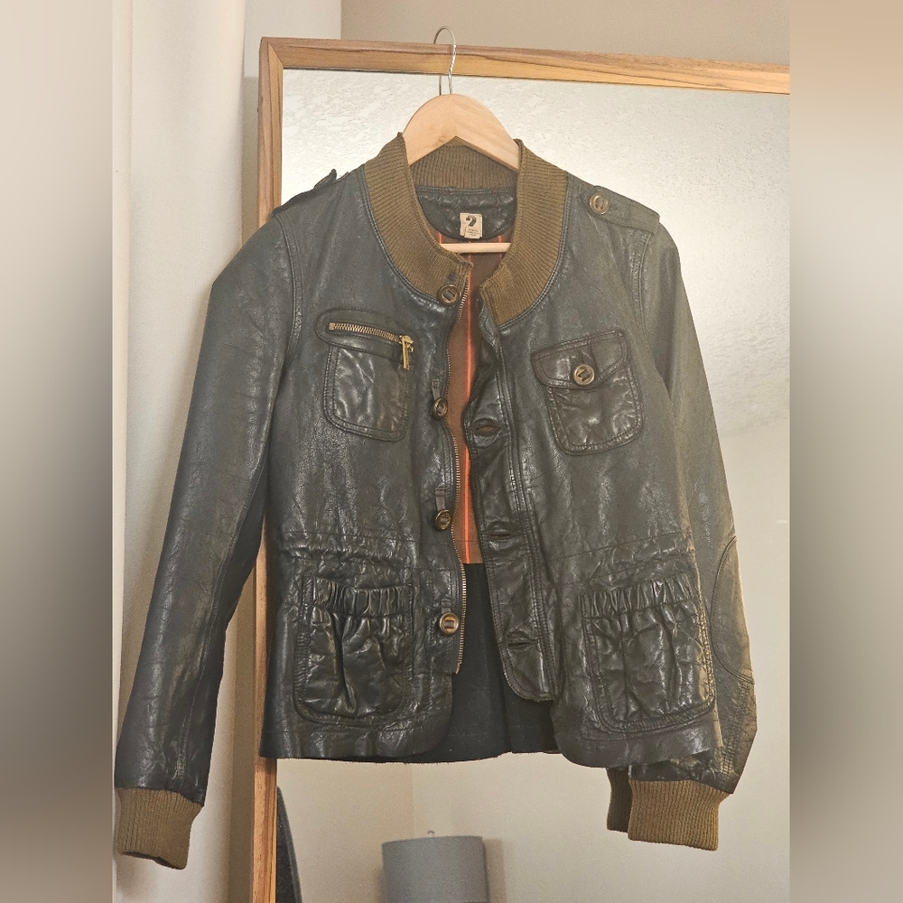 John Varvatos Converse Blue Leather jacket